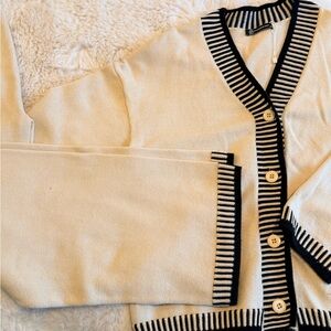 Elegant Lounge Cardigan Sweater Set